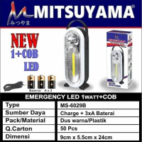 LAMPU EMERGENCY LED 1 WATT + COB 50 WATT (MS-6029B)