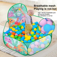 Kids Playpen Playground Baby Tent Ball Pool With Basketball Hoop Children's Tent House Portable Kids Indoor Outdoor Toys