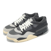 【NIKE 耐吉】休閒鞋 Air Jordan 4 RM 男鞋 鐵灰 黑 麂皮 復古 AJ4(FQ7939-002)