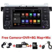 by DHL or Fedex 5pcs 7"digital Touch Screen car android 6.0 for BMW E46 M3 Wifi 3G Bluetooth Radio USB SD Steering DVR Camera