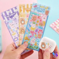 MMM - COD STICKER WATERPROOF KARTUN BEAR RABBIT HOLOGRAM MOTIF BERUANG DAN KELINCI KOREA LUCU ANTI A