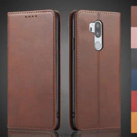 Magnetic attraction Leather Case for LG G7 ThinQ / LG G7+ Holster Flip Cover Case Wallet Phone Bags Capa Fundas Coque
