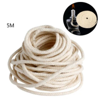5m long 2/3/4/5/6/8mm round cotton wick burner,for Alcohol lamp torch oil wine bottle product
