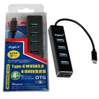 Type-C 轉 USB3.0 4埠HUB集線器(OTG)