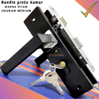 gagang pintu kamar ukuran medium warna hitam
