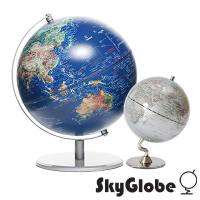 SkyGlobe 10吋衛星金屬手臂地球儀+5吋地球儀(共三款)
