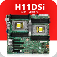 H11DSi REV 2.0 FOR Dual server Motherboard DDR4,Support EPYC 7001 7002 Series CPU 7261 7551 7282 7302 CPU FOR H11DSI Mainboard
