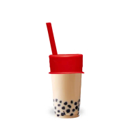 【LUUMI】Bubble Tea Lid 珍珠奶茶密封蓋吸管組 兩個一組(杯蓋吸管的巧妙組合)