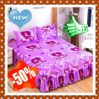 Hot sellers with thick bed skirt bed cover sheets, grinding bed sheets Symons bed cover protective covers.