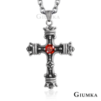 GIUMKA皇冠十字架項鍊 白鋼男短鏈