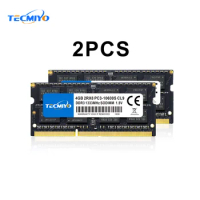 TECMIYO 2X4GB 1333 MHz SODIMM Laptop Memory RAM DDR3 1.5V PC3-10600S Non-ECC - Black