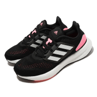 【adidas 愛迪達】慢跑鞋 Pureboost 22 W 女鞋 黑 白 粉紅 BOOST 運動鞋 愛迪達(HQ1458)