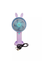 S&amp;J Co. Rabbit Ears Eco Fan Rechargeable USB Handheld Mini Portable - Purple