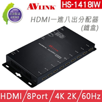 台灣製 AVLINK HS-1418IW HDMI 分配器 一進八出分配器