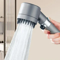 Portable Shower Head High Pressure 3 Modes Showerhead Filter Rainfall Faucet Tap Home Water Saving Bathroom Accessories