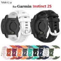 20PCS Watch Strap for Garmin Instinct 2S Smartwatch Silicone Bracelet Steel Buckle Watchband Replacement Accessories