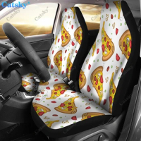 Pizza Pattern Print Universal Car Seat Covers Fit for Cars Trucks SUV or Van Auto Seat Cover Protector 2 PCS