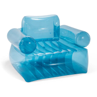 【INTEX 原廠公司貨】藍色透明充氣沙發/充氣扶手椅(66503NP)