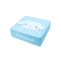 【SANRIO 三麗鷗】絨毛方形坐墊 大臉格紋 大耳狗