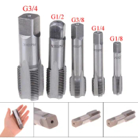 G1/8 1/4 3/8 1/2 3/4 HSS Taper Pipe Tap Metal Screw Thread Cutting Machining Tools Threading Cylindrical Pipe Thread Tap Pipe