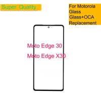 10Pcs/Lot For Motorola Edge 30 X30 Touch Screen Front Outer Glass Panel Lens LCD Glass With OCA Replacement