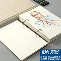 Hot Selling⚡️Canvas Hardcover Sketchbook Linen Art Marker pad painting Sketchbooks 160 GSM Sketch bo