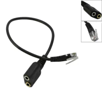 Audio cable Dual 3.5mm Female to RJ9 Jack Adapter Convertor PC Headset Telephone Using Cable In Stock