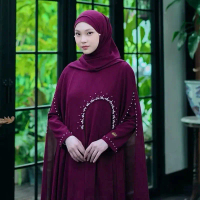 LUNA ABAYA dress gamis kondangan wanita muslimah terbaru gamis pesta bahan ceruty baby Syari Remaja 
