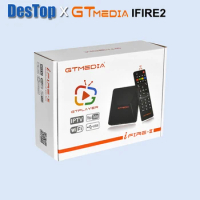 1PC Hot GTMedia Ifire2 TV Box Set Top Box TV Decoder FULL HD 1080P HEVC 10bit 2.4G Wireless Remote Control iFIRE 2 IPTV Box