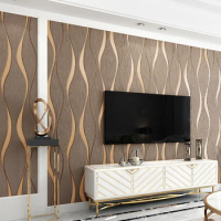 Cheap Luxury 3D Striped Wallpaper for Walls Roll Living Room TV Background Wall Decoration Paper Home Decor Modern Wall Cover