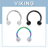 Khuyên Tai Chữ U Khuyên Mũi Septum Khuyên Móng Ngựa Bi Đính Full Đá Thép Không Gỉ