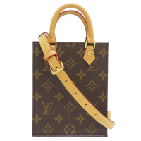 【二手名牌BRAND OFF】LOUIS VUITTON LV 路易威登【再降價】 棕色 原花 帆布 Petit Sac Plat 肩背包 M81295