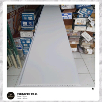 Plafon PVC Putih Glossy Teerafon TR-01 (PERDUS)