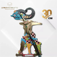 Miniatur Wayang Kulit Asli 30cm Ontoseno/Antasena Bahan Kulit Sapi Asli