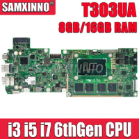 SAMXINNO T303UA Motherboard For ASUS Transformer 3 Pro T303 T303U With I3 I5 I7 6th Gen CPU 16G/8GB RAM 100% Fully Tested