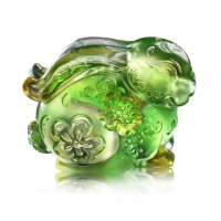 【琉璃工房LIULI】喜兔蹲 飛躍之前(生日贈禮/節日贈禮/星座生肖/琉璃工房LIVING)