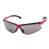【Z-POLS】舒適運動型系列 質感桃紅框搭配電鍍鏡面黑帥氣運動太陽眼鏡(抗紫外線UV400 舒適腳墊設計)