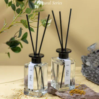 200ml Glass Oil Scent Diffuser Set with Sticks, Oil Reed Diffuser for Home, Bathroom, Bedroom, Hotel Fresh Home Aroma Diffuser