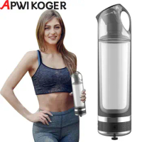 500ml Hydrogen Water Generator Rechargeable Hydrogen Water Ionizer Machine Hydrogen Rich Water Generator for Home Office Travel