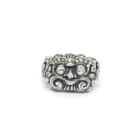 Cincin Ring Perak silver Ukir Barong Boma Bali Asli 925 Pria Laki Custom Etnik