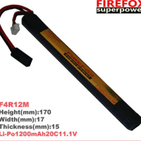 1pcs 100% Orginal FireFox 11.1V 1200mAh 20C Li Po AEG Airsoft Battery L F4R12M Drop shipping