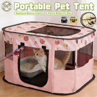 Portable Cat Tent Foldable Cat Delivery Room for Pregnant Dog Playpen Sangkar Kucing