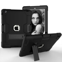 For Apple iPad 2 3 4 A1458 A1459 A1460 A1416 A1397 Case Shockproof Kids Safe PC Silicon Hybrid Stand Full Body Tablet Cover