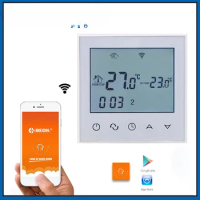 TDS21WIFI-EP Wifi Function Thermostat White Back Light Smart Temperature Regulator Support Alexa Google Home