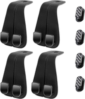 8Pcs Car Seat Hooks for Headrest Double Hooks Holder for Purses and Bags Universal Leather Car Seat 