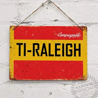 Raleigh TI Jersey Colours Vintage Bike Cycle Race Tin Sign Metal Sign TIN Sign 7.8X11.8 Inch