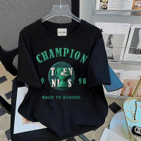A1334 Nóng bán mùa hè， Phim hoạt hình in T-Shirt ，Đơn giản vòng cổ tay áo nữ T-Shirt ，Phong cách trẻ