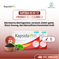 [PAKET 2 BLISTER] KAPSIDA HS 12 Kapsul – Meringankan Gatal Jerawat dan Menyehatkan Kulit Kembang Bul