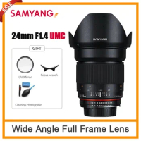 Samyang 24mm F1.4 ED AS UMC Wide Angle Full Frame Lens For Sony Canon Nikon AE M4/3 Pentax K MFT Mount Camera Like A9II A7IV