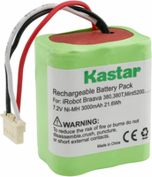 [1入裝] Kastar 3000mAh 7.2V高容量鎳氫電池 適 iRobot Braava 380t 380 Mint 5200 抹地機_cd25